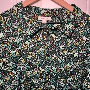 ON 34th NWT Floral Birds Button Up Macy’s Women’s 3X